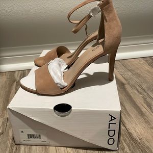 Suede tan heels